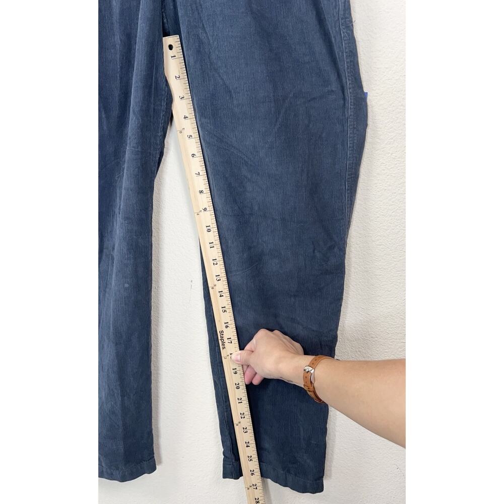 Overlover Blue Corduroy Jumpsuit M Elastic Waist Utility Workwear Made USA - Picture 5 of 8